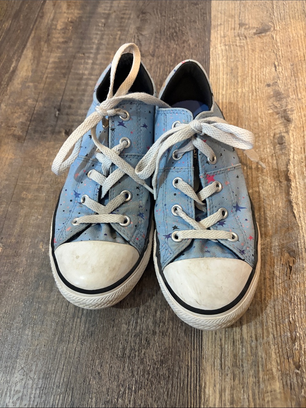 Converse Kids Light Blue Star Canvas Sneakers